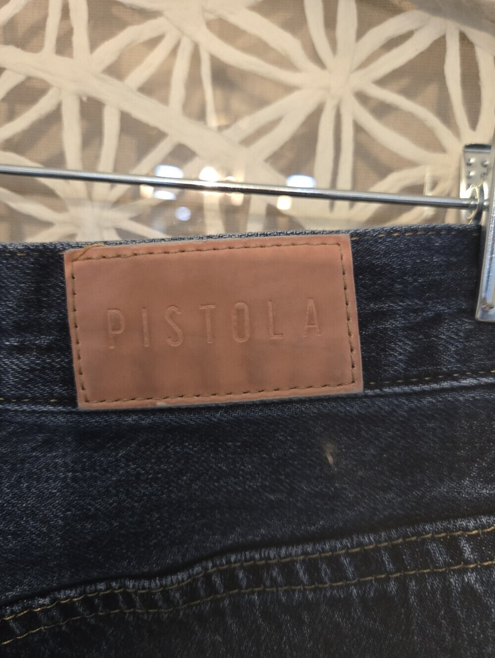 Pistola Cassie High Rise Straight Leg Cropped Distressed Jeans 26 Dark Wash - Picture 10 of 13